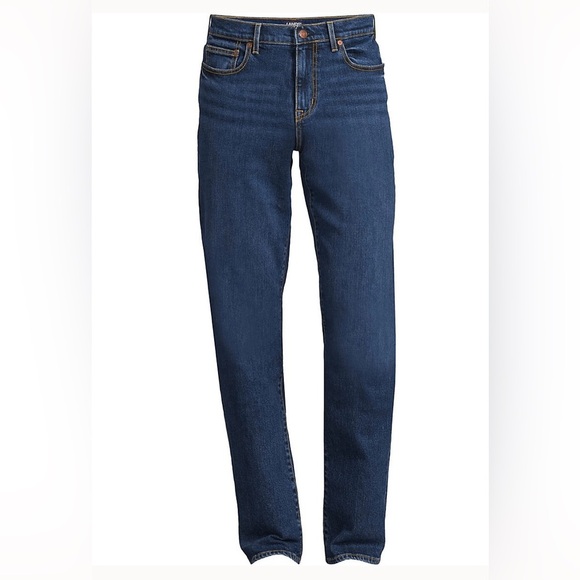 Lands End Men's Tall Recover 5 Pocket Traditional Fit Denim Jeans - Picture 3 of 3